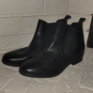 Aldo Black Leather Ankle Boots